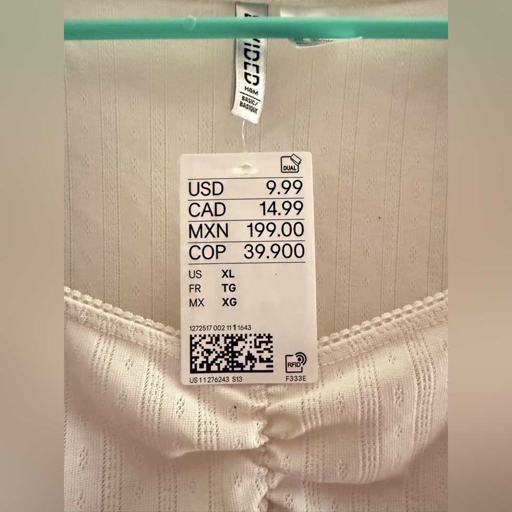 H&M White Crop Top